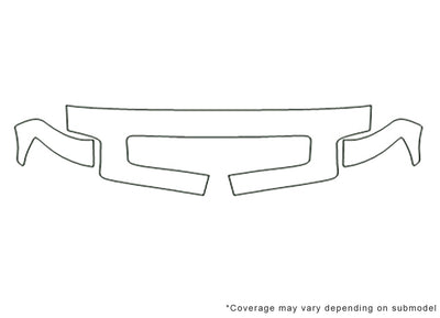 qx56 3M Clear Bra Hood Precut PPF Diagram