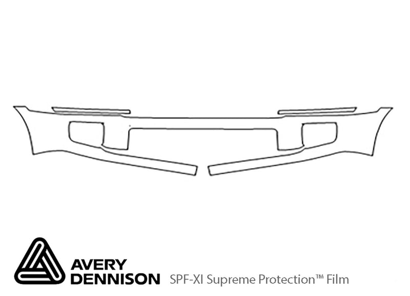 qx56 Avery Dennison Clear Bra Bumper Precut PPF Diagram