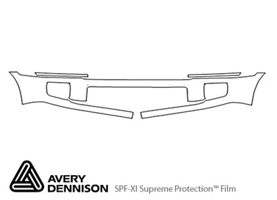 qx56 Avery Dennison Clear Bra Bumper Precut PPF Diagram