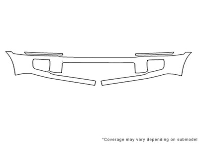 qx56 3M Clear Bra Bumper Precut PPF Diagram