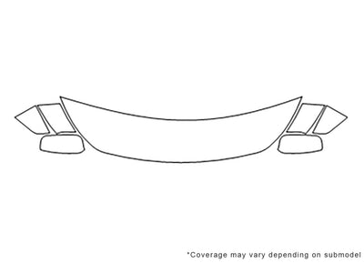 qx60 Avery Dennison Clear Bra Hood Precut PPF Diagram