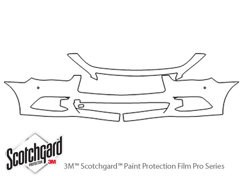 qx60 3M Clear Bra Bumper Precut PPF Diagram