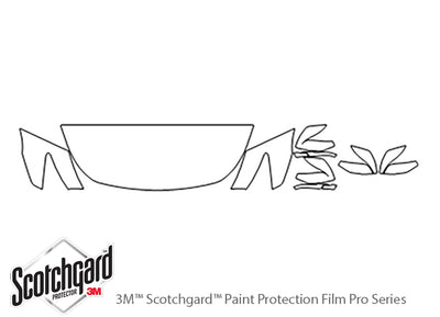 qx60 3M Clear Bra Hood Precut PPF Diagram