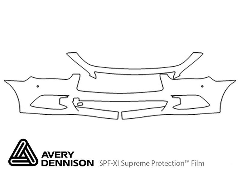 qx60 Avery Dennison Clear Bra Bumper Precut PPF Diagram