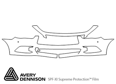 qx60 Avery Dennison Clear Bra Bumper Precut PPF Diagram