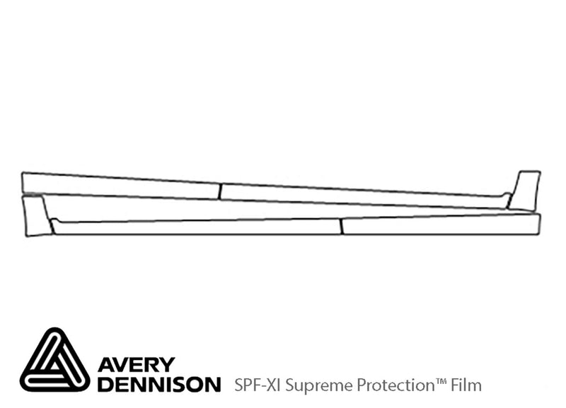 qx60 Avery Dennison Clear Bra Door Cup Precut PPF Diagram