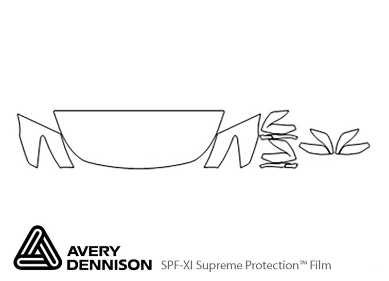 qx60 Avery Dennison Clear Bra Hood Precut PPF Diagram