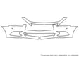 qx60 3M Clear Bra Bumper Precut PPF Diagram