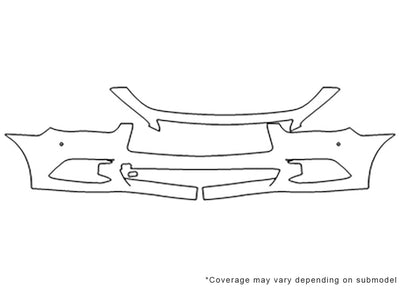qx60 Avery Dennison Clear Bra Bumper Precut PPF Diagram