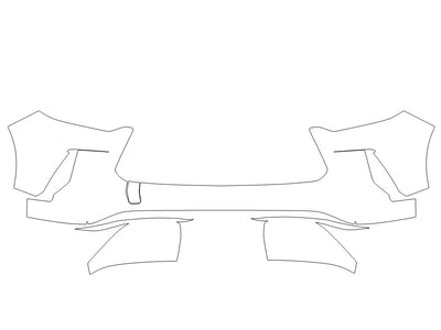 qx60 3M Clear Bra Bumper Precut PPF Diagram
