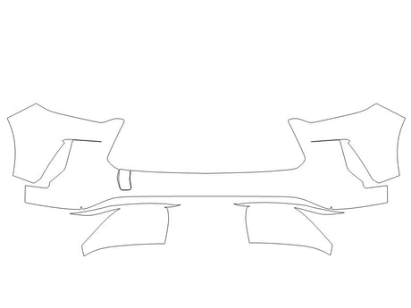 qx60 3M Clear Bra Bumper Precut PPF Diagram