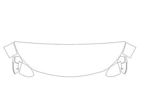 qx60 3M Clear Bra Hood Precut PPF Diagram