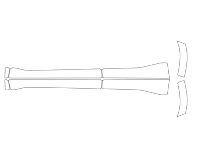 qx60 3M Clear Bra Door Cup Precut PPF Diagram