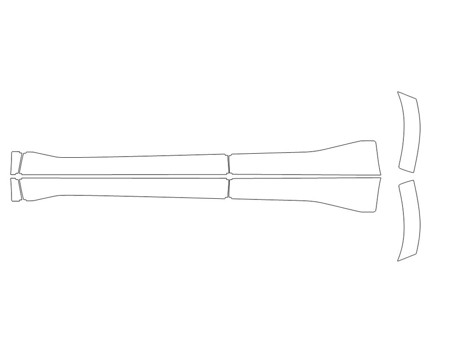 qx60 Avery Dennison Clear Bra Door Cup Precut PPF Diagram