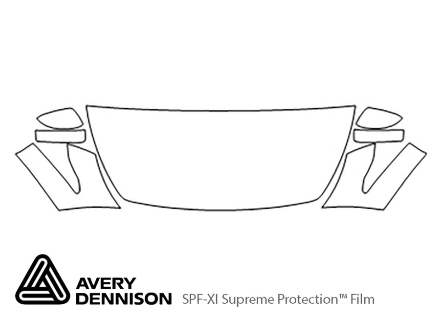 qx70 Avery Dennison Clear Bra Hood Precut PPF Diagram