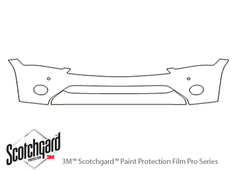 qx80 3M Clear Bra Bumper Precut PPF Diagram