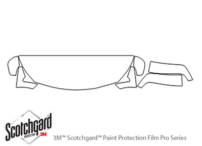 qx80 3M Clear Bra Hood Precut PPF Diagram