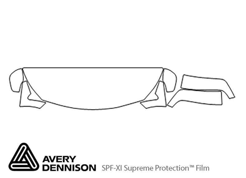 qx80 Avery Dennison Clear Bra Hood Precut PPF Diagram