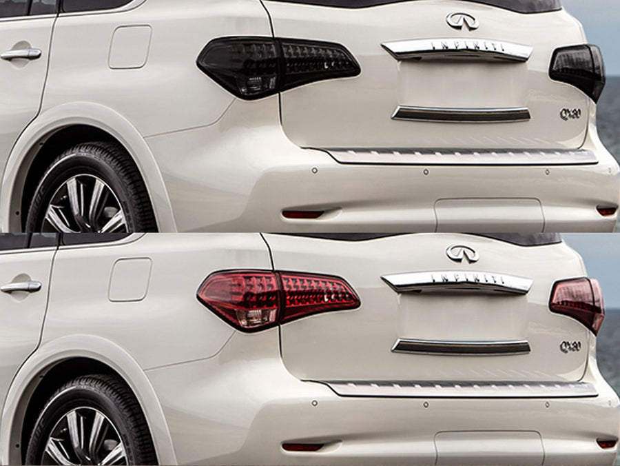 qx80 Before and After Smoked Taillights