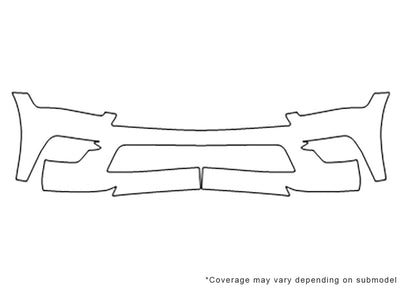 qx80 3M Clear Bra Bumper Precut PPF Diagram