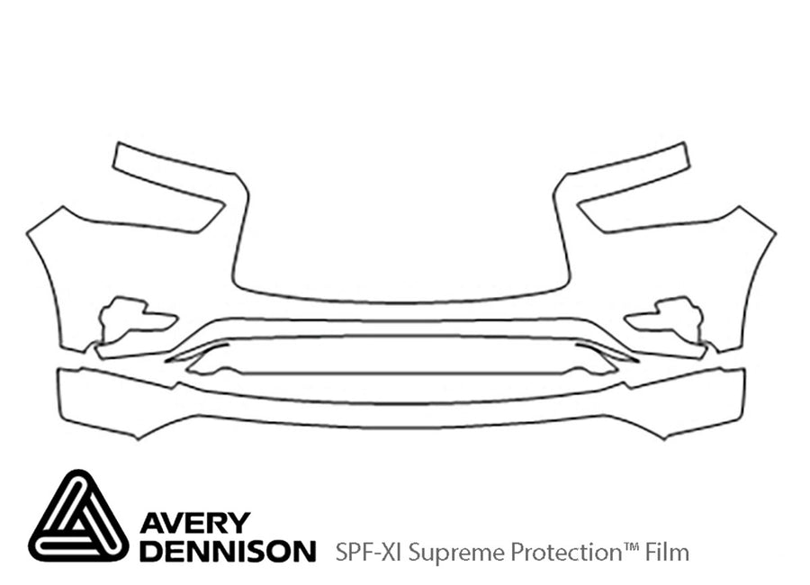 qx80 Avery Dennison Clear Bra Bumper Precut PPF Diagram