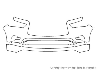 qx80 3M Clear Bra Bumper Precut PPF Diagram