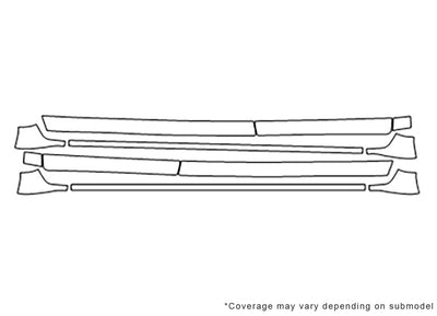 qx80 Avery Dennison Clear Bra Door Cup Precut PPF Diagram