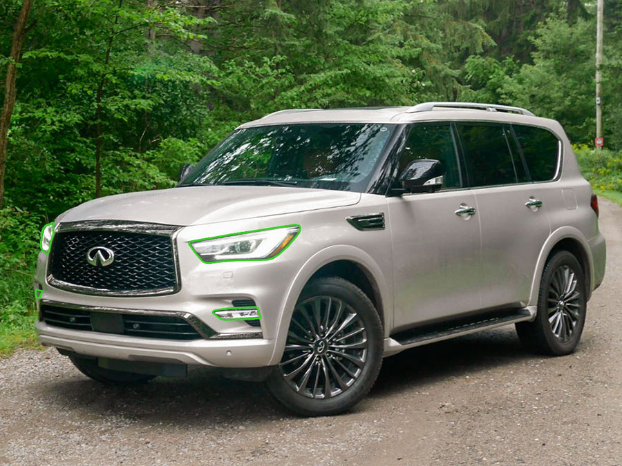 infiniti qx80 2018-2024 Headlight Protection Installation Location