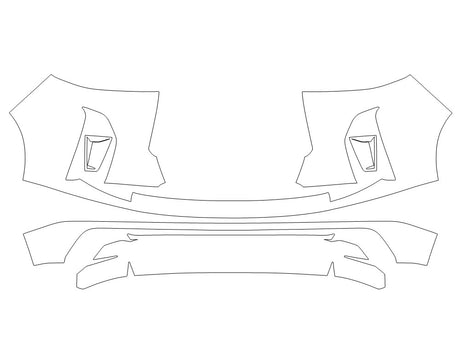 qx80 3M Clear Bra Bumper Precut PPF Diagram