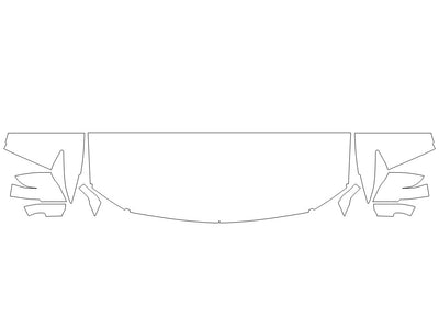 qx80 3M Clear Bra Hood Precut PPF Diagram