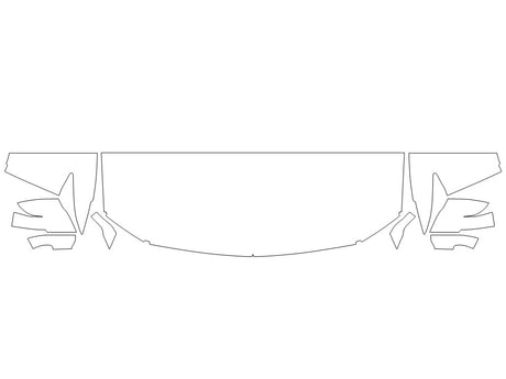 qx80 Avery Dennison Clear Bra Hood Precut PPF Diagram