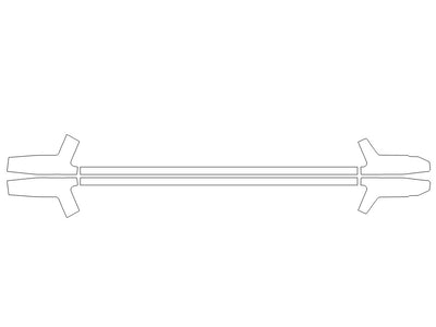 qx80 3M Clear Bra Door Cup Precut PPF Diagram