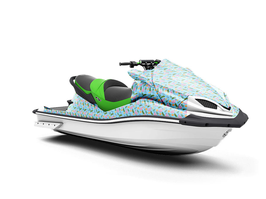 Inflatable Flamingo Summertime Jet Ski Vinyl Customized Wrap
