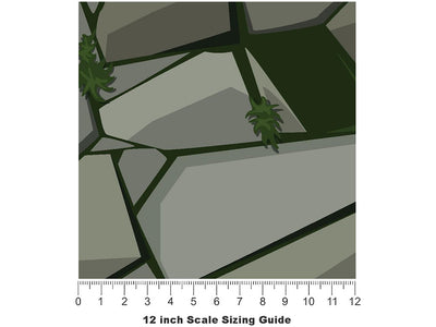 Ingrown Moss Cobblestone Vinyl Film Pattern Size 12 inch Scale~Rwraps Ingrown Moss Cobblestone Sizing Chart~3