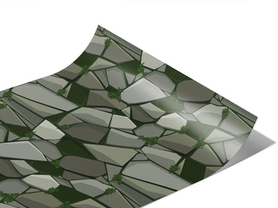Ingrown Moss Cobblestone Vinyl Wraps~Rwraps Series 914 Digitally Printed Vinyl Wrap~1