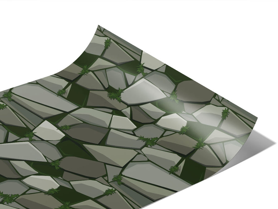 Ingrown Moss Cobblestone Vinyl Wraps~Rwraps Series 914 Digitally Printed Vinyl Wrap~1