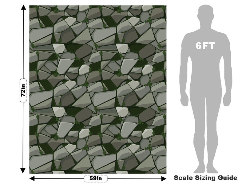 Ingrown Moss Cobblestone Vehicle Wrap Scale~Rwraps Series 914 Ingrown Moss Cobblestone Measurements~2