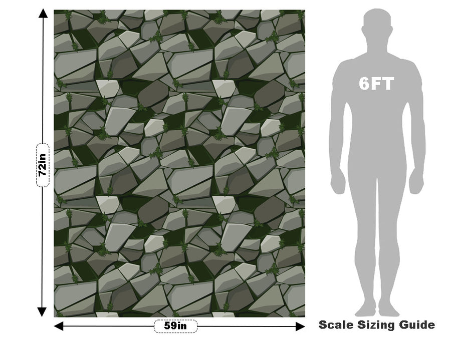 Ingrown Moss Cobblestone Vehicle Wrap Scale~Rwraps Series 914 Ingrown Moss Cobblestone Measurements~2