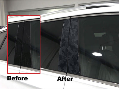 Camo Pillar Trim Before and After