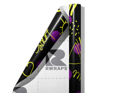 Inside Out Abstract Wrap Film Sheets~Rwraps Series 914 Inside Out Abstract Scrolled Sheet~3