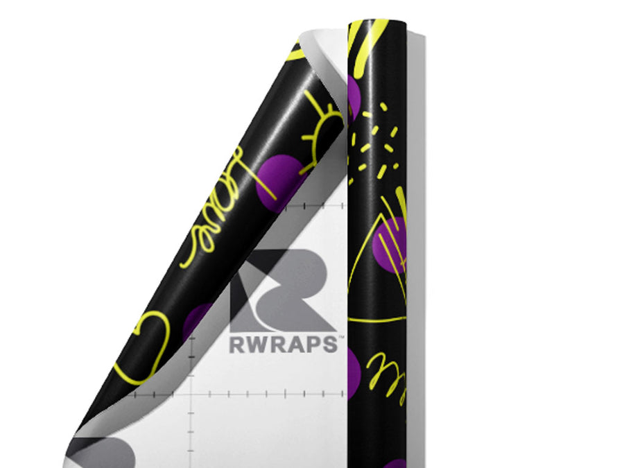 Inside Out Abstract Wrap Film Sheets~Rwraps Series 914 Inside Out Abstract Scrolled Sheet~3