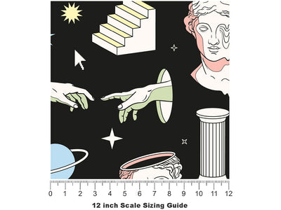 Interdimensional Statues Greco Roman Vinyl Film Pattern Size 12 inch Scale~Rwraps Interdimensional Statues Greco Roman Sizing Chart~2