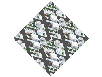 International Airport Cityscape Vinyl Wrap Pattern