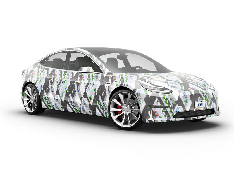 International Airport Cityscape Vehicle Vinyl Wrap