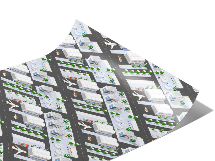 International Airport Cityscape Vinyl Wraps~Rwraps Series 914 Digitally Printed Vinyl Wrap~1