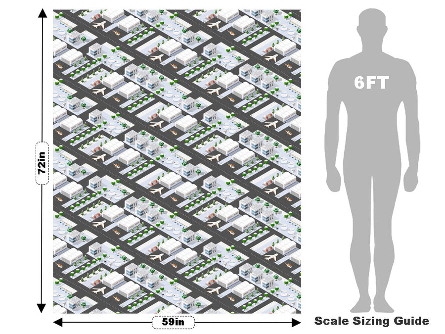 International Airport Cityscape Vehicle Wrap Scale~Rwraps Series 914 International Airport Cityscape Measurements~2