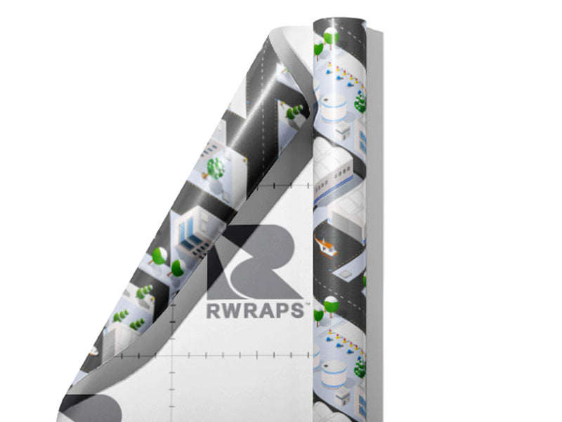 International Airport Cityscape Wrap Film Sheets~Rwraps Series 914 International Airport Cityscape Scrolled Sheet~4