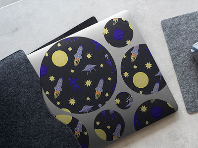 interplanetary honeymoon science fiction DIY Laptop Stickers