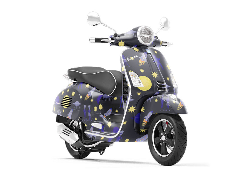 Interplanetary Honeymoon Science Fiction Vespa Scooter Wrap Film
