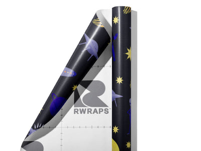 Interplanetary Honeymoon Science Fiction Wrap Film Sheets~Rwraps Series 914 Interplanetary Honeymoon Science Fiction Scrolled Sheet~3